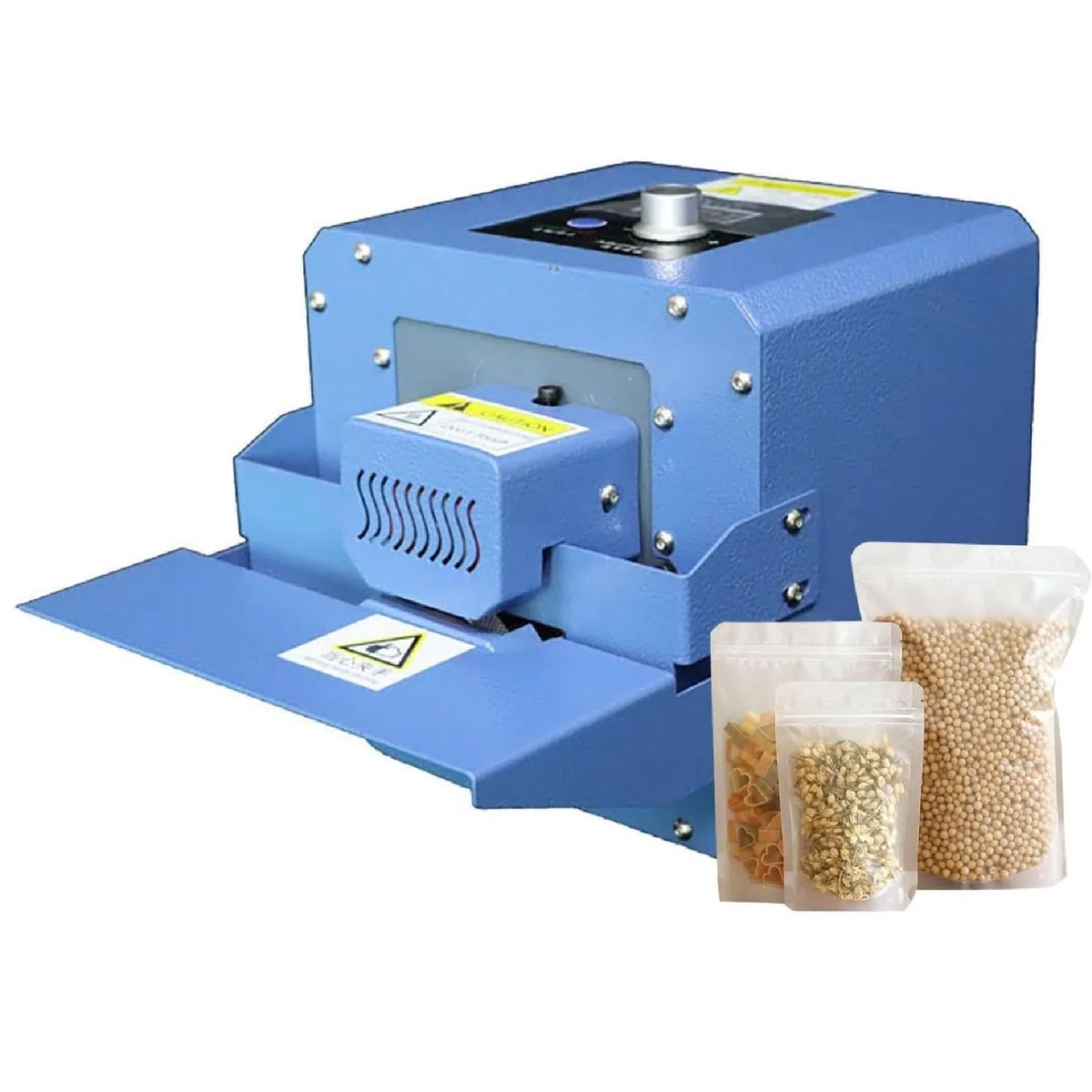 Máquina automática de sellado térmico de 300 W, máquina selladora continua industrial de 5 m/min, bolsa de aluminio, bolsa de papel kraft