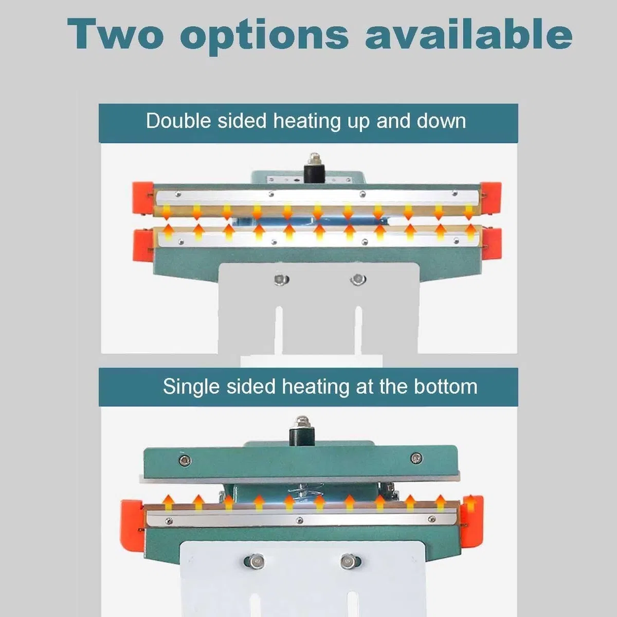 Selladores de pie de impulso de alta resistencia,Máquina selladora de bolsas de plástico con sellado térmico de, activador de pedal, longitud de sello de 350/450 mm(450mm,Singlesidesealing)