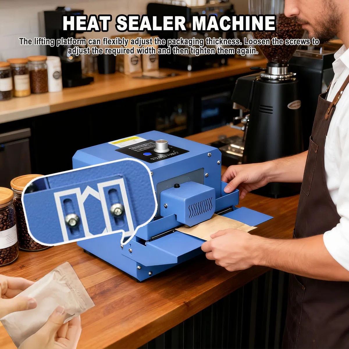 Selladora Automática De Bolsas De Plástico para Alimentos, Selladora De Rodillos, Selladora Comercial De Bolsas De Plástico A 6 M/Min, Selladora Bolsas De Té.