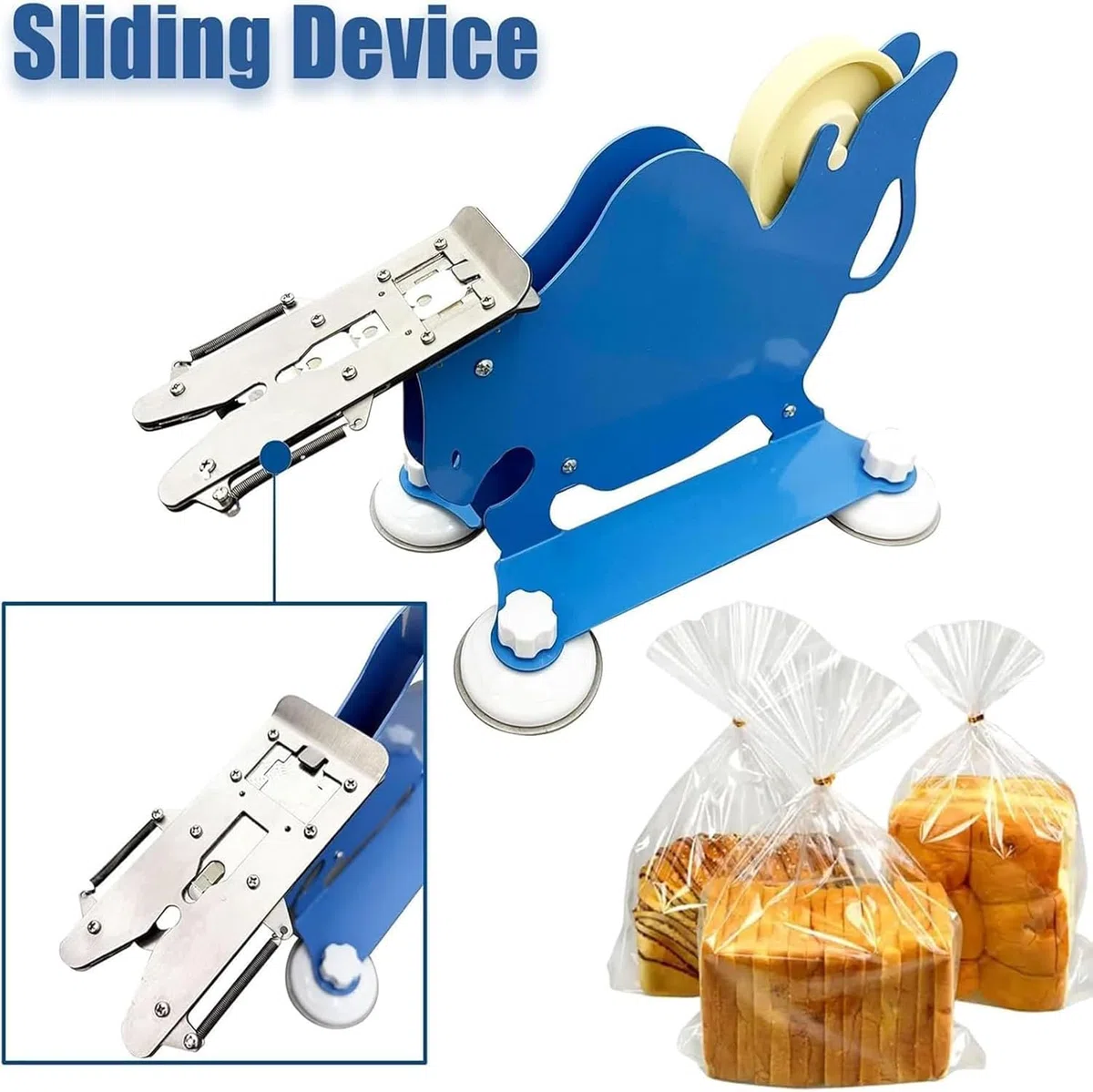 Herramienta selladora de aperitivos para frescura, sellador de bolsas reutilizable para pan, galletas, patatas fritas y dulces, clips de sellado de cocina portátiles para almacenamiento de alimentos