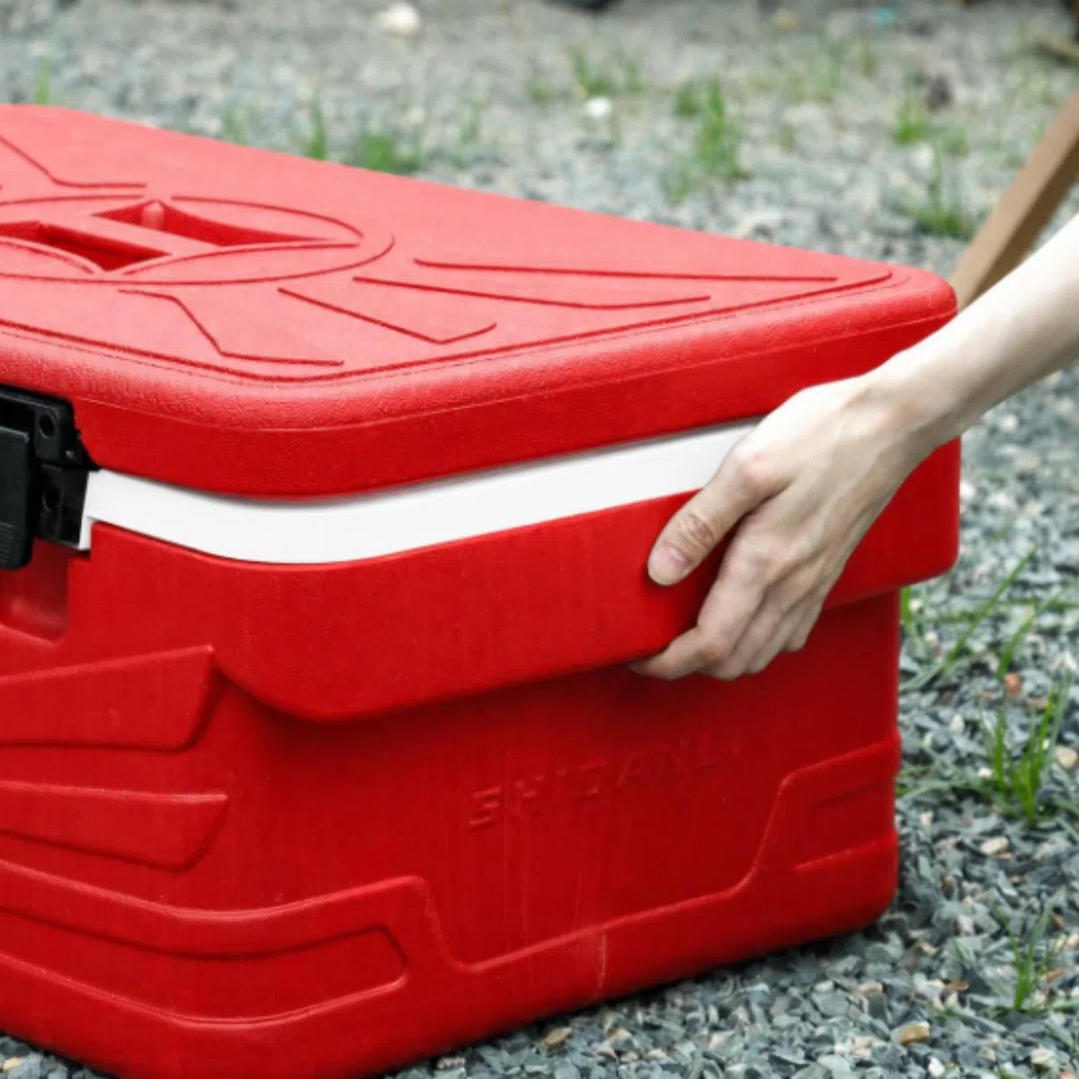 Caja Transporte Alimentos con Compartimentos Sellado Contenedor Almuerzo con Divisores Compacto Recipiente para, 28L, Style to 4