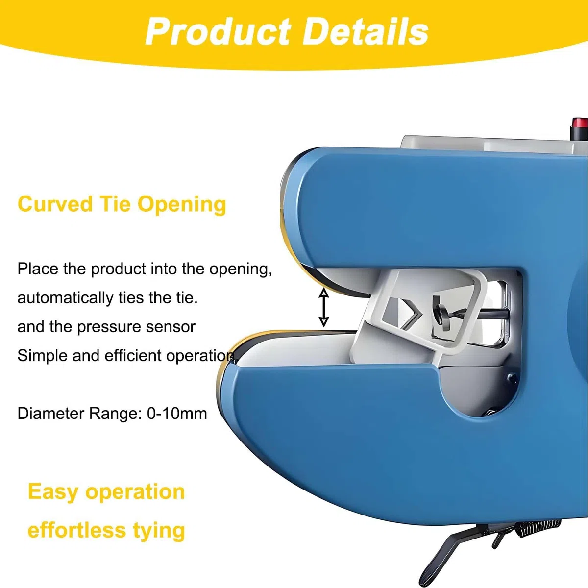 Máquina automática de atado por torsión, máquina de atar alimentos para regalos de panadería y dulces, herramienta semiautomática de alambre con círculo de apriete, fácil de usar
