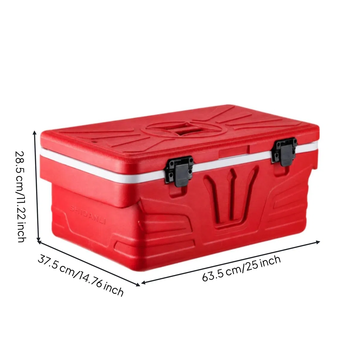 Caja Transporte Alimentos con Compartimentos Sellado Contenedor Almuerzo con Divisores Compacto Recipiente para, 28L, Style to 4