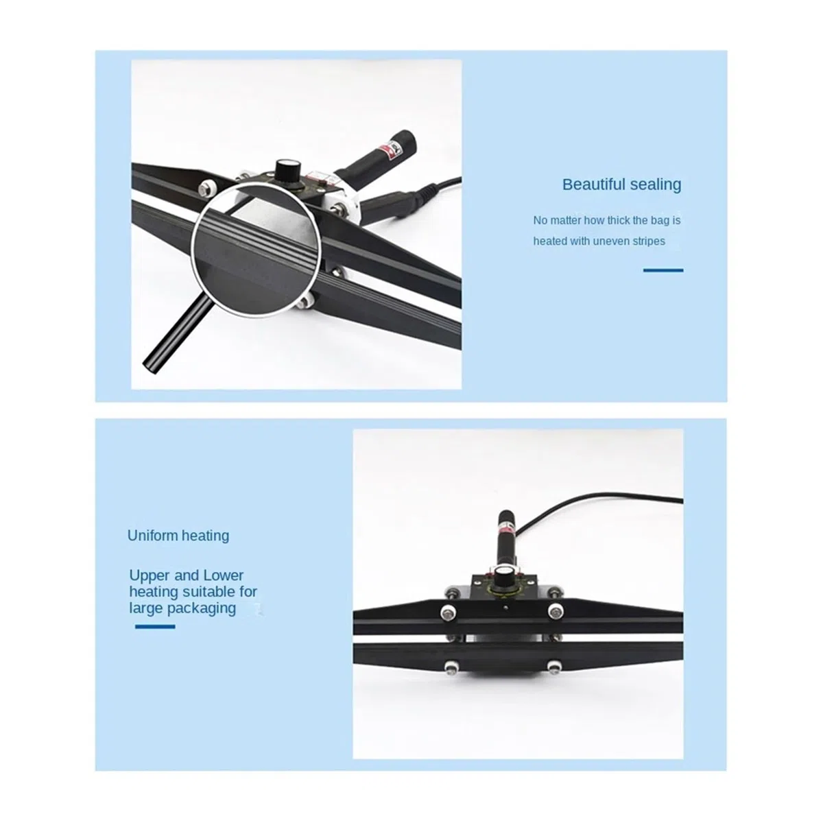 Máquina de sellado térmico con abrazadera manual portátil de 550 W, máquina de envasado de bolsas de papel kraft y papel de aluminio, 550 W, 200 mm Para bricolaje