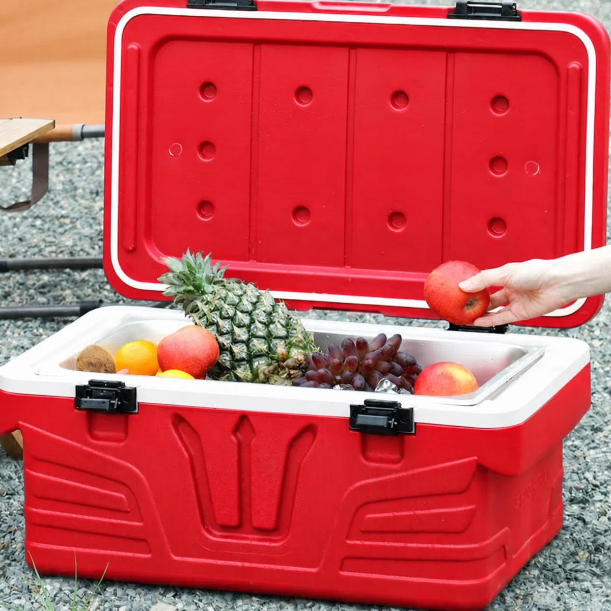 Caja Transporte Alimentos con Compartimentos Sellado Contenedor Almuerzo con Divisores Compacto Recipiente para, 28L, Style to 4