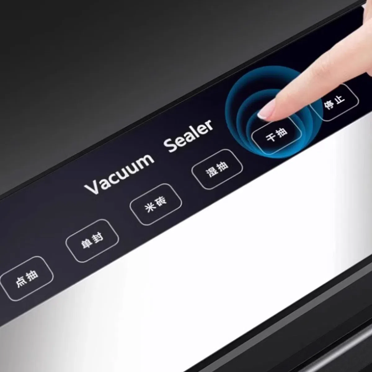 Selladora al vacío portátil totalmente automática de larga duración con modos sellado en seco y húmedo(Grey+150 Bags)